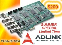 PCIe-RTV24 PCI Express Frame Grabbers from ADLINK