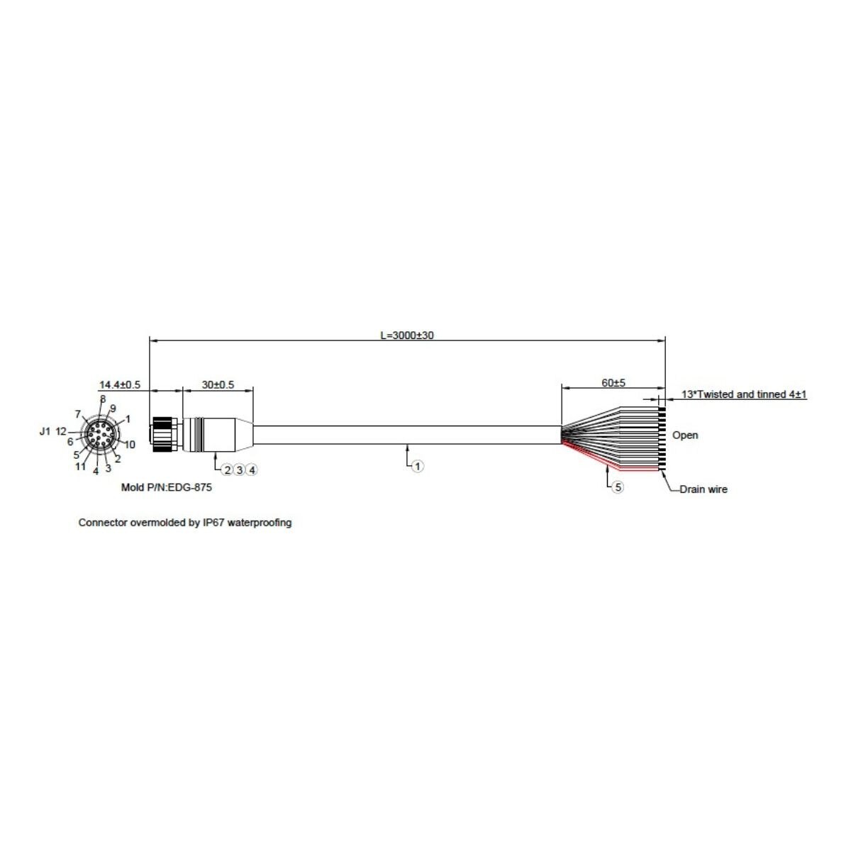 Allied Vision Alecs Power I/O Cable