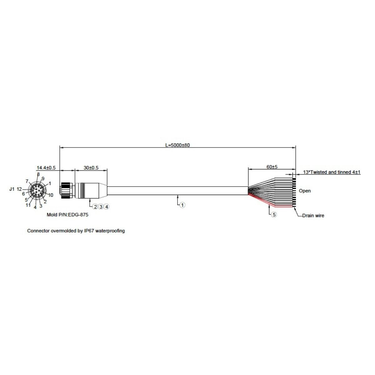 Allied Vision Alecs Power I/O Cable